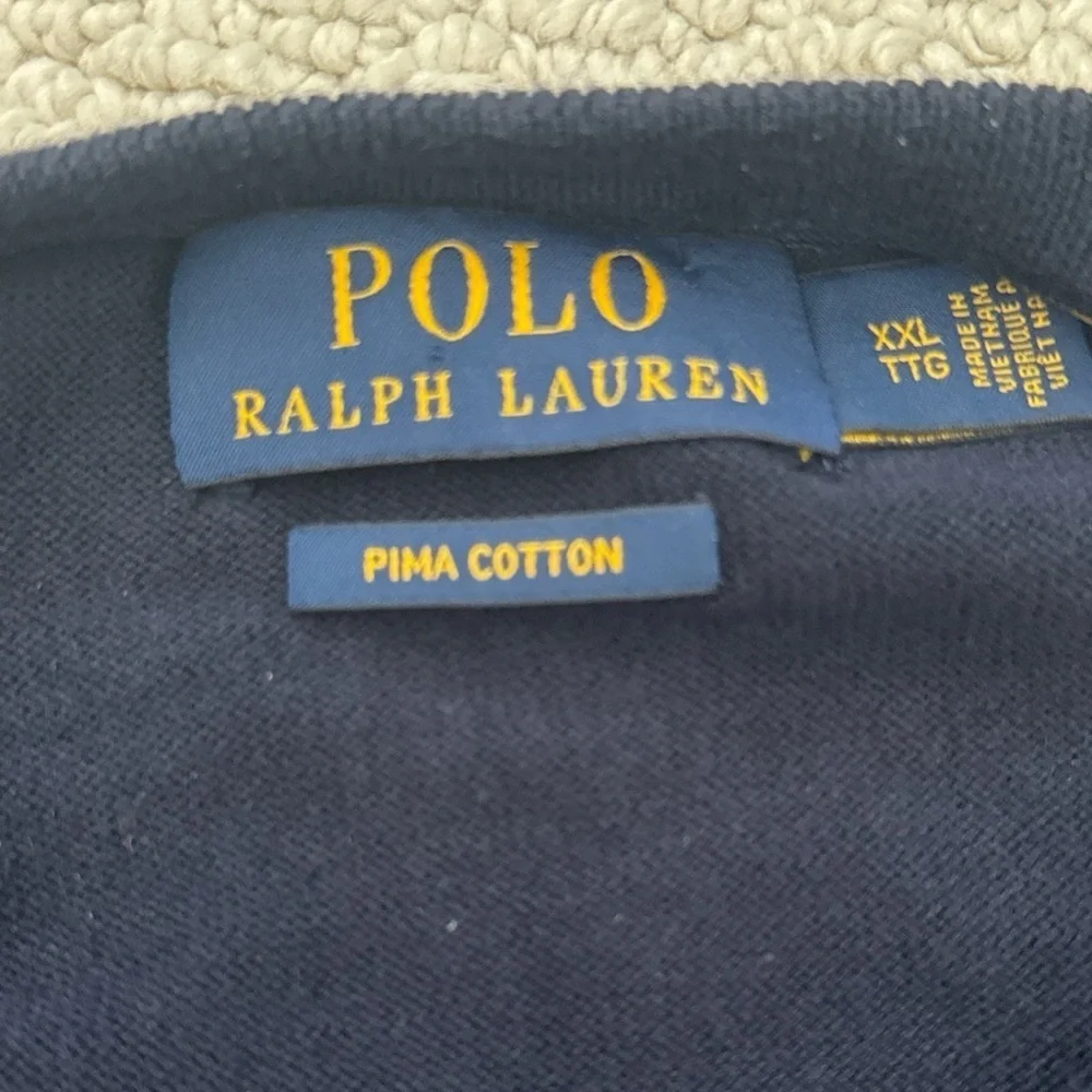 Polo by Ralph Lauren Men's Deep Blue V-Neck Sweater